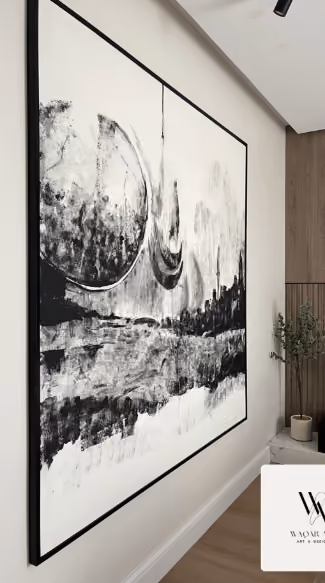 Ink Moon — أكريليك على كانفس, 180 × 150 cm
